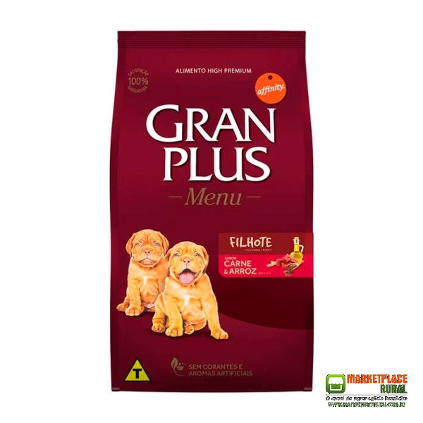 Ração Granplus para Cães Filhotes Sabor Carne e Arroz 20Kg