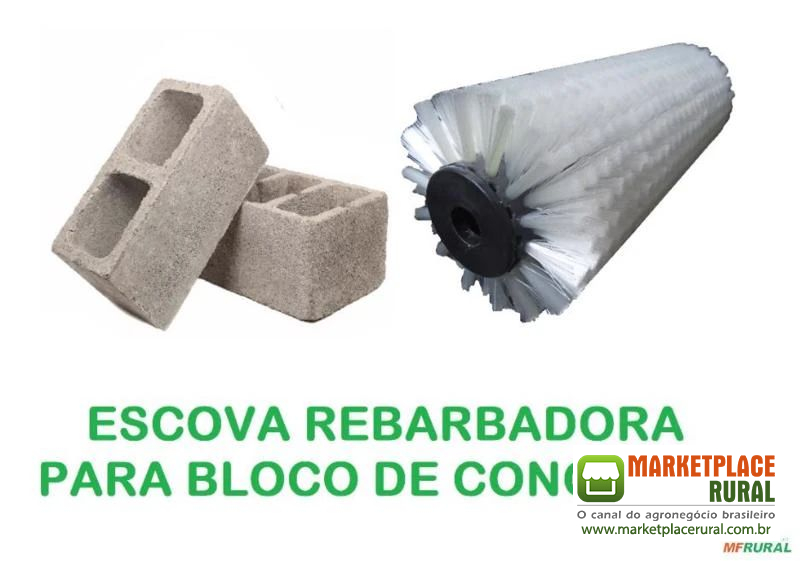 ESCOVA REBARBADORA PARA BLOCO DE CONCRETO