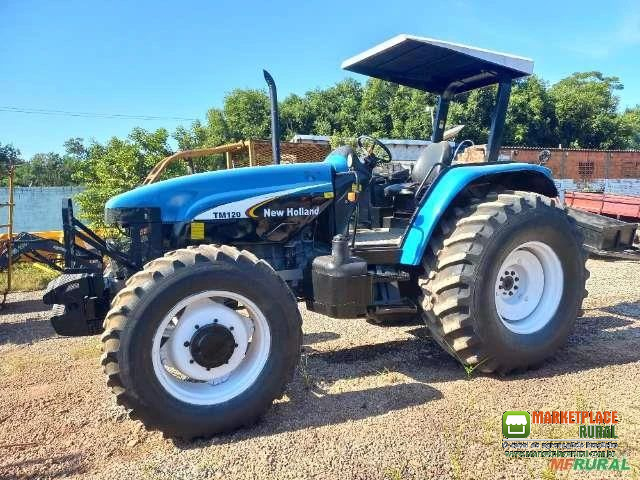 Trator New Holland TM 120 4x4 ano 01