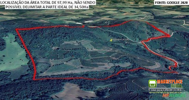 Parte ideal sobre sítio c/ 34,50 hectares em Poço Fundo/MG