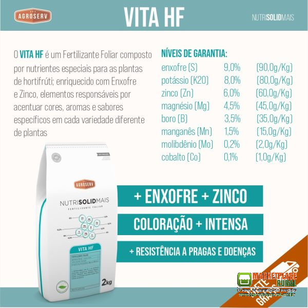 FERTILIZANTE VITA HF (ESPECÍFICO PARA HORTIFRUTI)