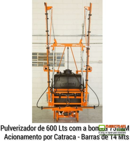 Pulverizador de 600 Lts de barras